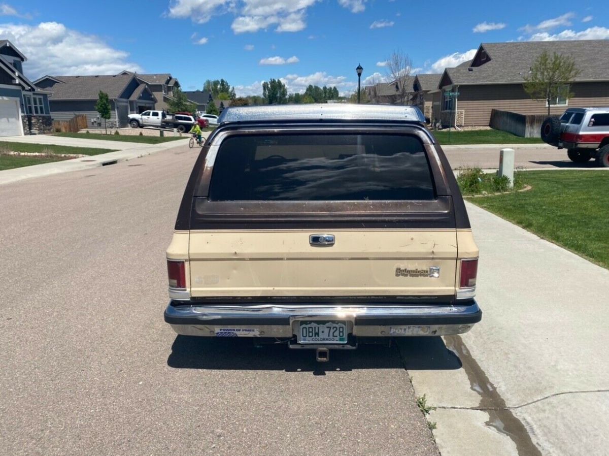1986 chevrolet c10 suburban suv brown rwd automatic c10