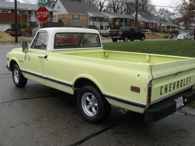 classic 1971 chevrolet 8 ft. bed fleet side c-10 1/2 ton pick- up truck,v-8,auto