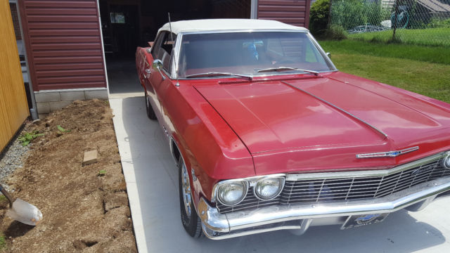1965 impala convertible, clean title, rear damage
