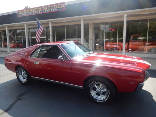 1968 amc amx matador red factory 390 4 speed car with a/c