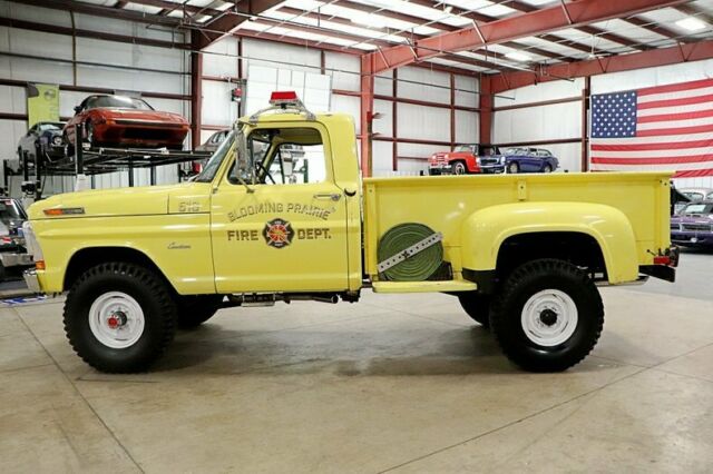 1972 ford f250 high boy 13793 miles yellow pickup truck 360ci v8 manual