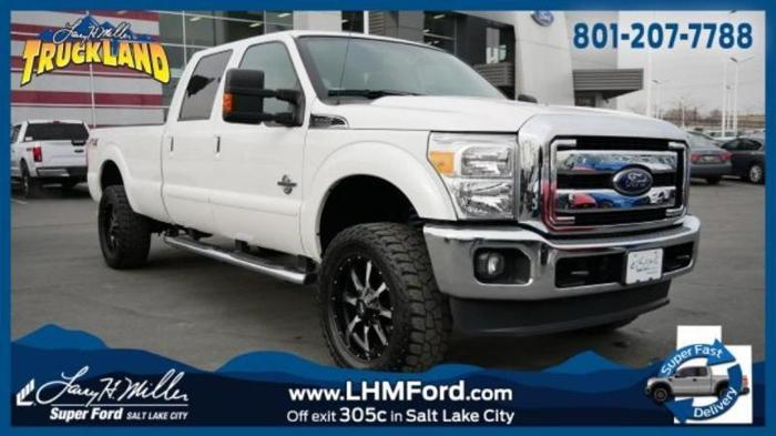 2015 ford f-350 super duty lariat 4x4 lariat 4dr crew cab 8 ft. lb srw pickup for sale in salt lake city, utah