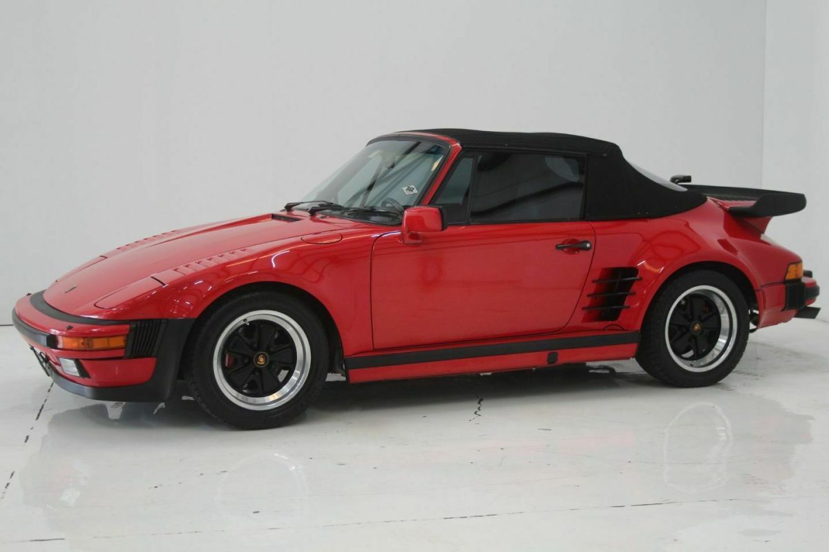 1987 porsche 911 turbo cab slant nose factory slant nose 0 red convertible 6 aut