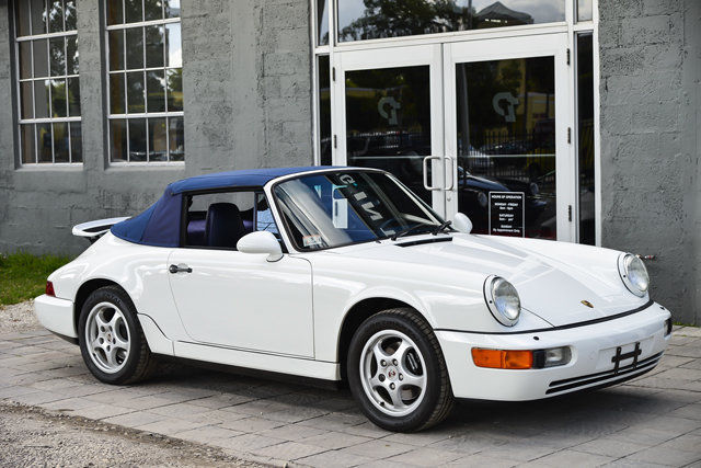 1992 911 carrera 2 cabriolet white blue 5mt low miles power top aircooled ph1