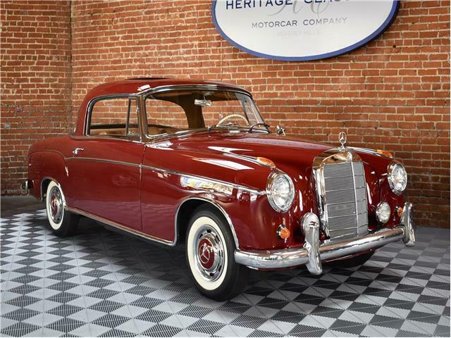 1960 mercedes benz 220se, medium red with 2991 miles available now!