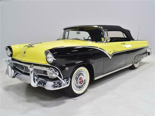 1955 ford fairlane sunliner convertible 13160 miles goldenrod yellow and raven