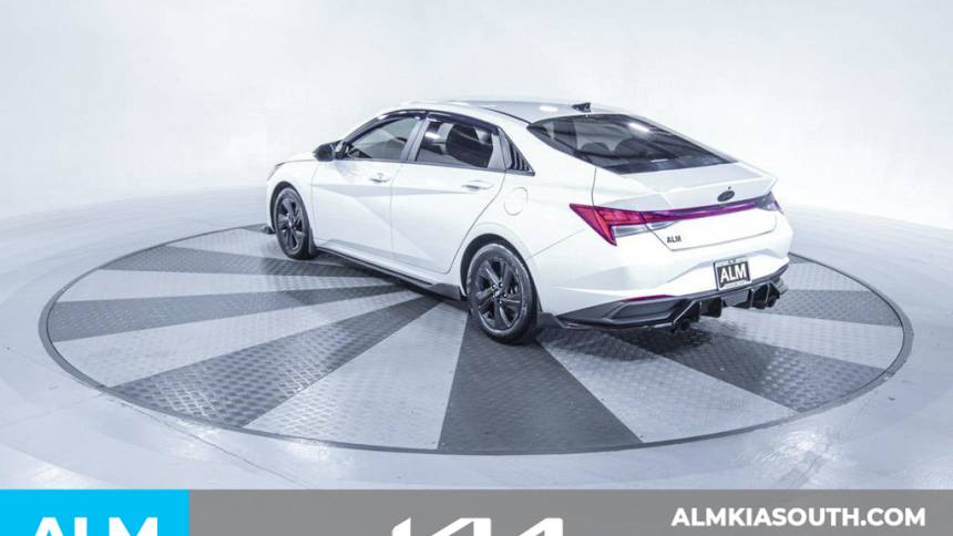 2021 hyundai elantra hybrid blue