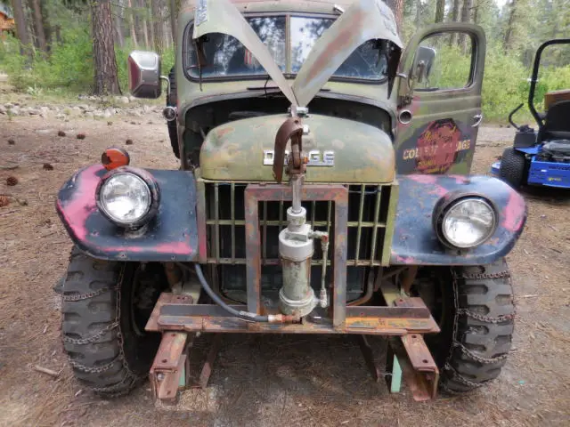 1950 dodge power wagon flathead 6 cylinder 4-speed 4wd w/ two pto's runs good