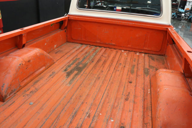 1971 ford f-100 75843 miles orange and white v8 automatic