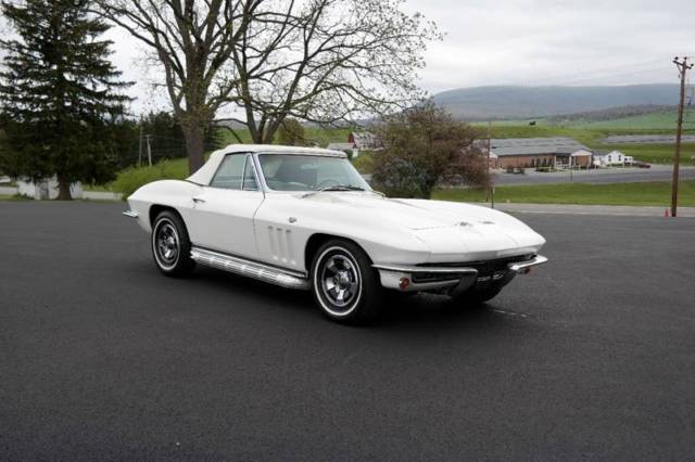 1966 chevrolet corvette white/saddle*#smatch300hp*4spd*rare radio delete* manual