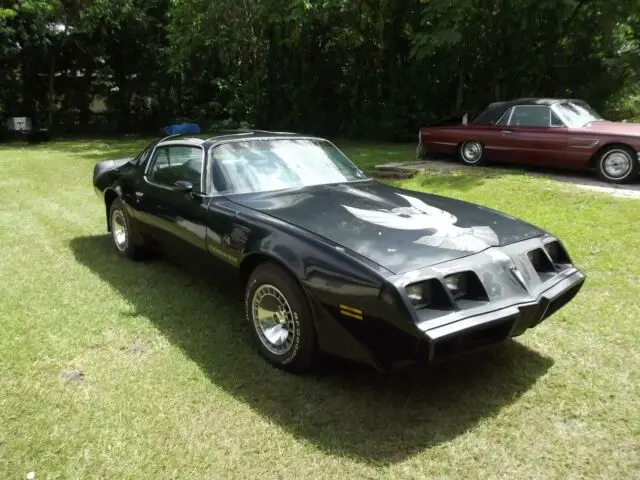 1980 turbo trans am t tops with a 1972 pontiac 350 engine, oraginal paint black