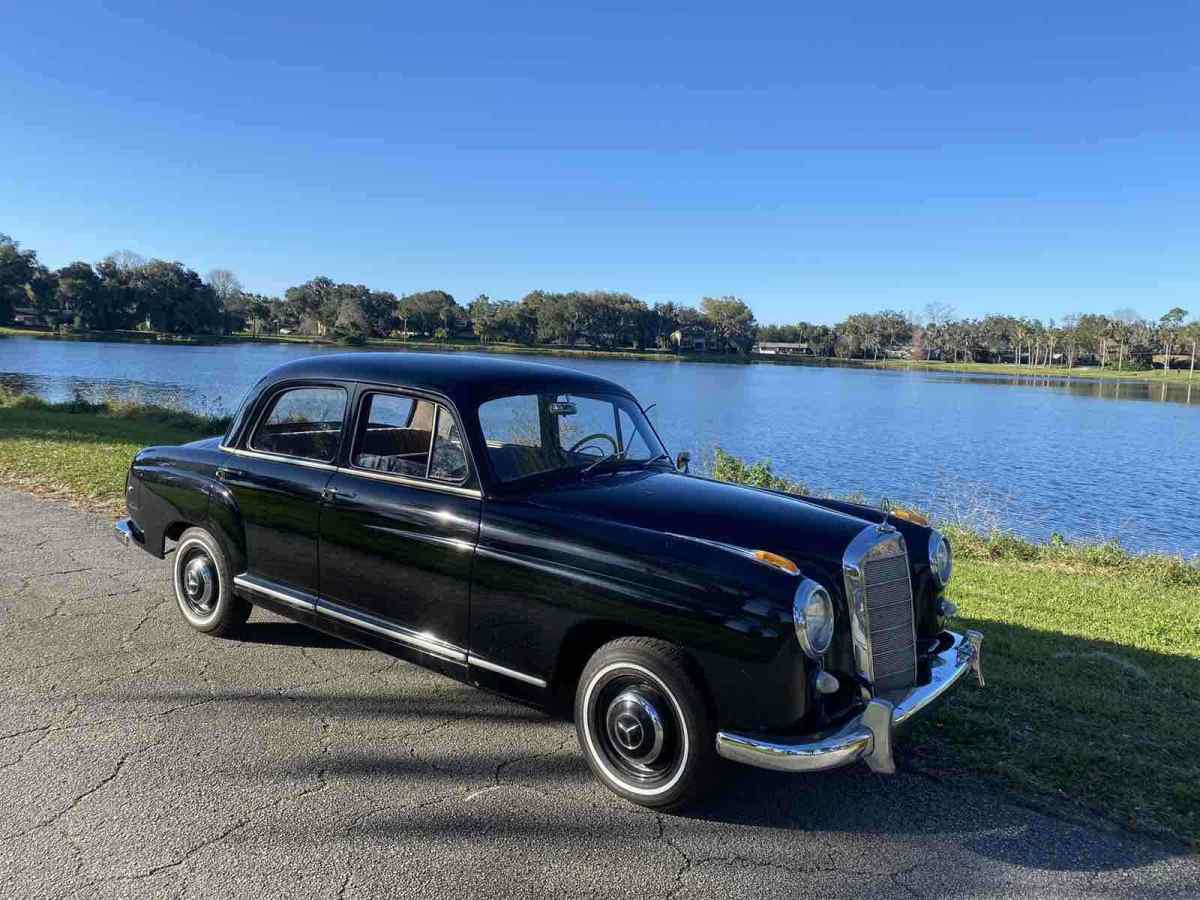 1959 mercedes-benz 219 sedan black rwd manual 4d
