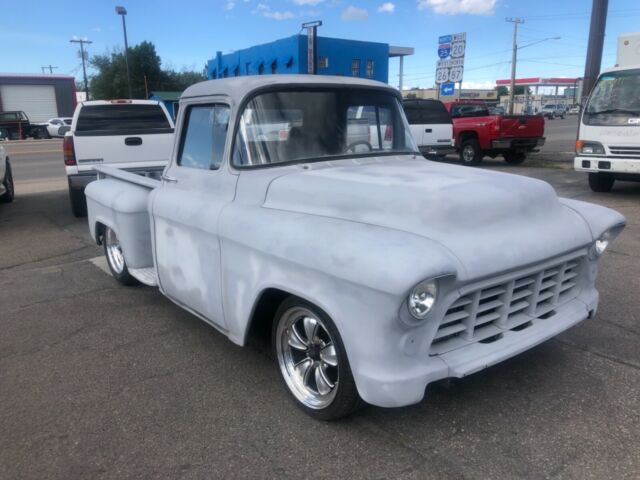1955 chevy shortbox stepside ifs-4 wheel discs-blown 350 v8-18” welds must see!