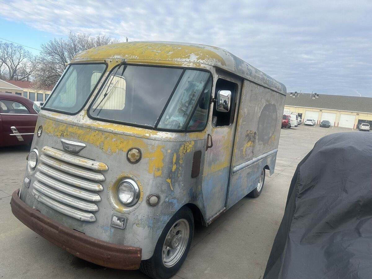 1959 chevrolet panel step van van grey kurbside