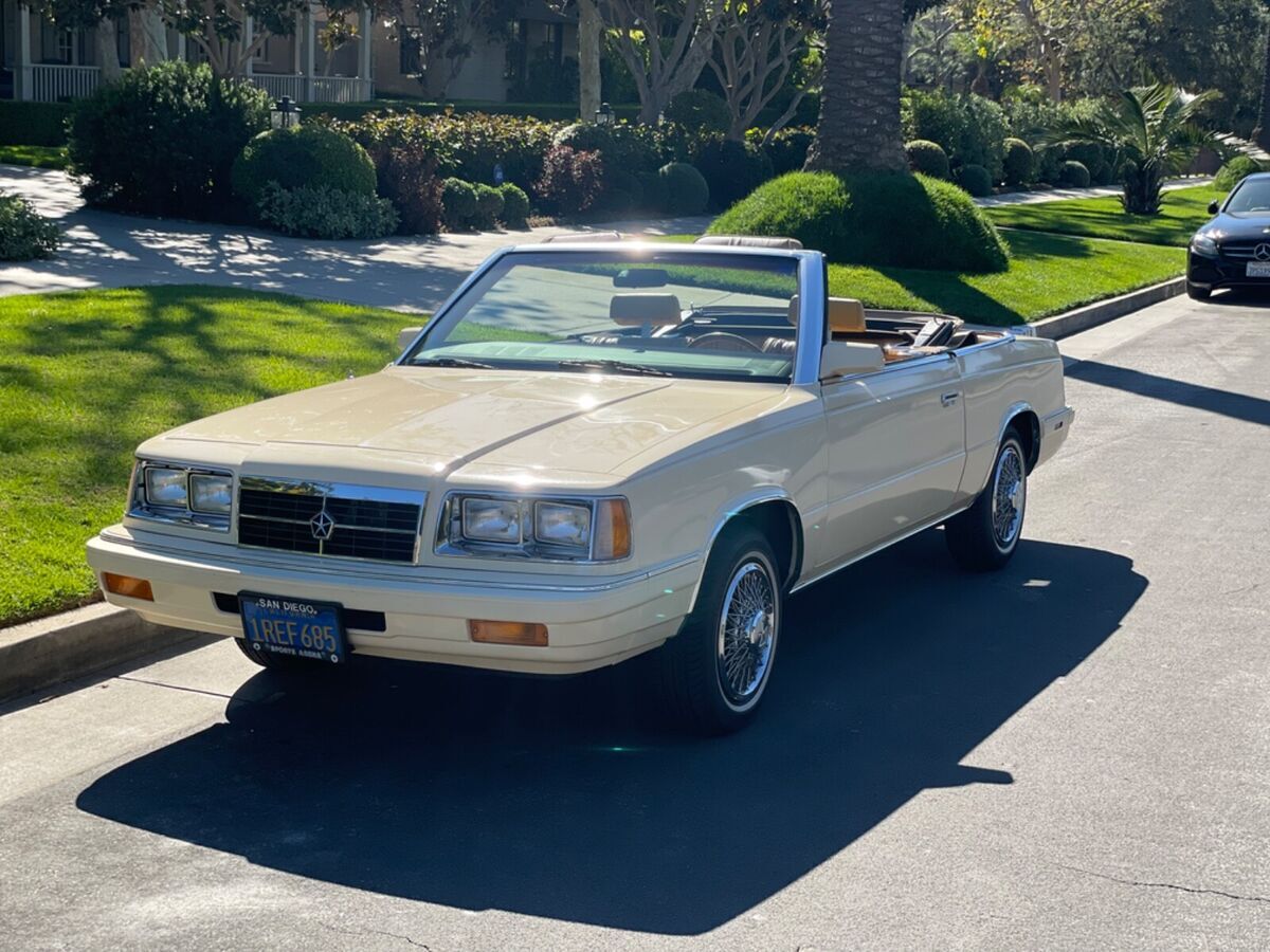 1986 dodge 600 convertible 2-door 2.5l 4-cyl