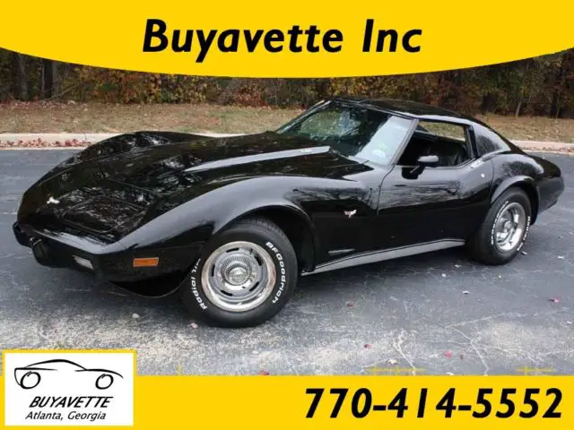 1977 black corvette buyavette inc atlanta