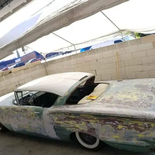 ready for paint chevy 1958 impala..original color coral cay 283 engine running