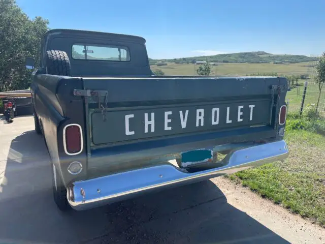 1966 chevrolet k10 pickup green 4wd manual base