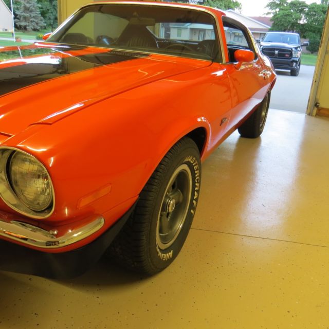 1973 hugger orange rs split bumper camaro