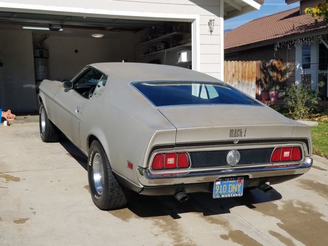 1971 mustang mach one 429 scj , ca , original blue plate car