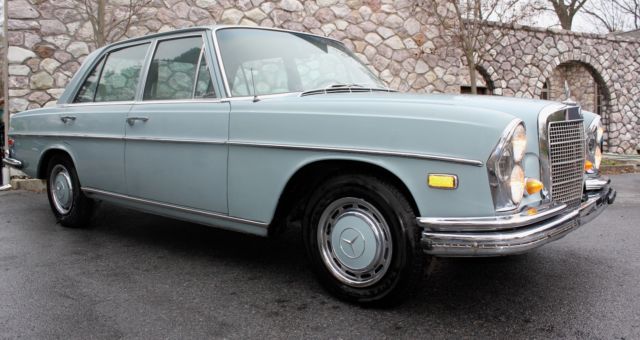 1968 mercedes 280s horizon blue/blue serviced 4spd manual! rare us car! no resrv