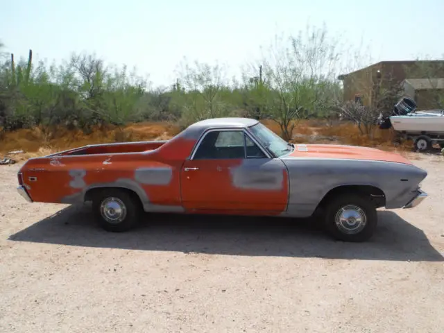 1969 el camino ss 396 real deal ss396 factory hugger orange soild arizona car