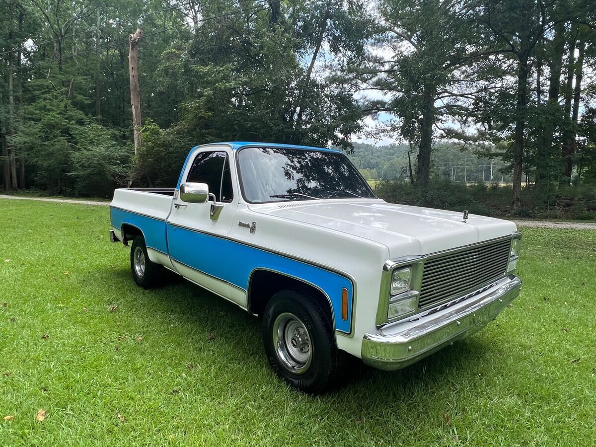 1980 chevrolet c-10 pickup blue rwd automatic yes