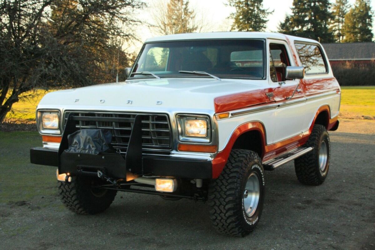 1978 ford bronco ranger xlt 4x4 429 c-6 automatic trans convertible truck winch
