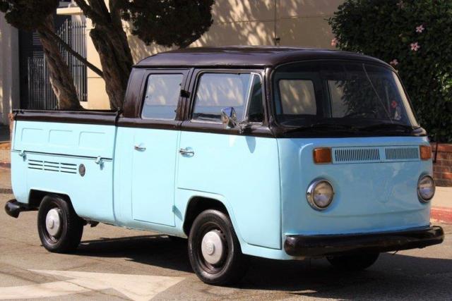 1972 volkswagen type 2 crew cab pickup 89412 miles blue/black pickup / truck 150