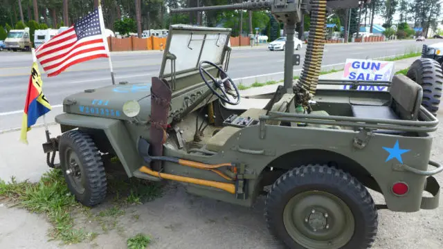 wwii normandy 1941 willey's jeep with gas operated 50cal