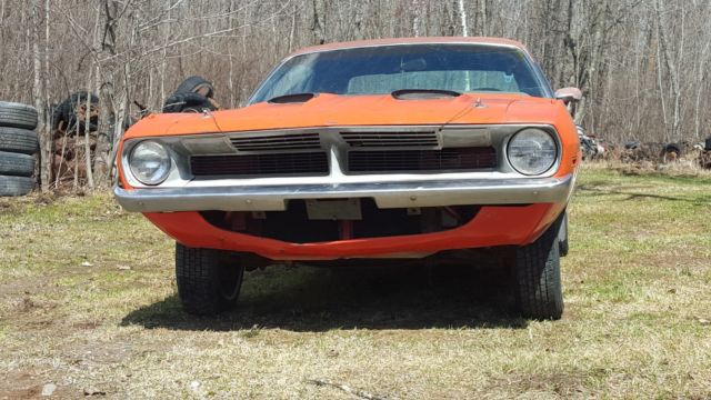 1970 plymouth cuda` 340 ,auto ,hemi orange,3:91 s.grip