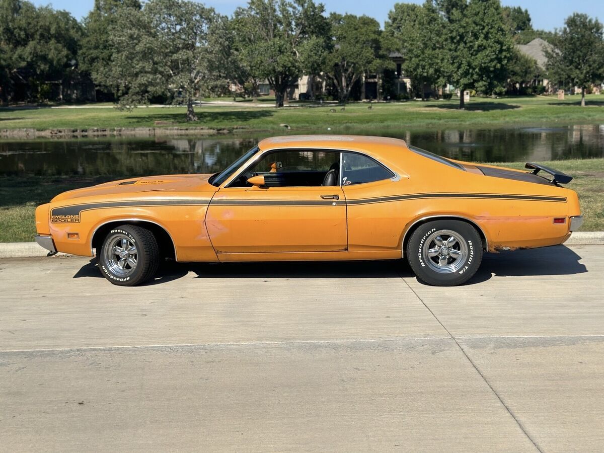 1971 mercury cyclone orange spoiler 429 cobra jet 4 speed