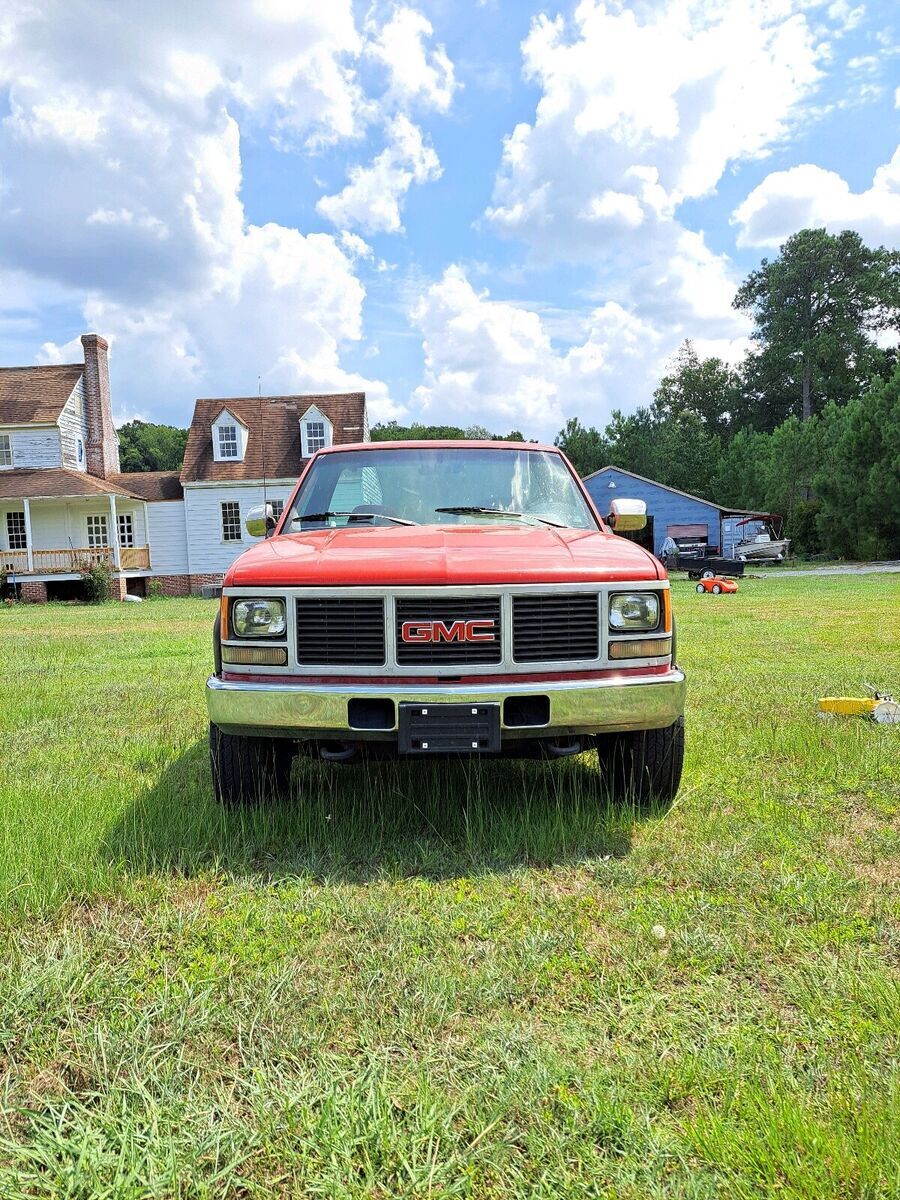 1993 gmc sierra red 4wd manual k3500