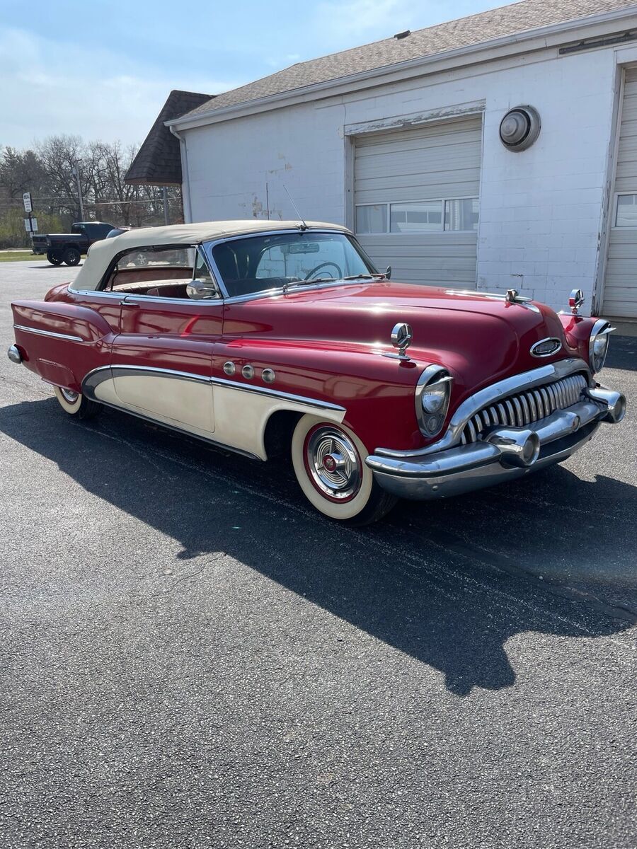 1953 buick super convertible red convertible