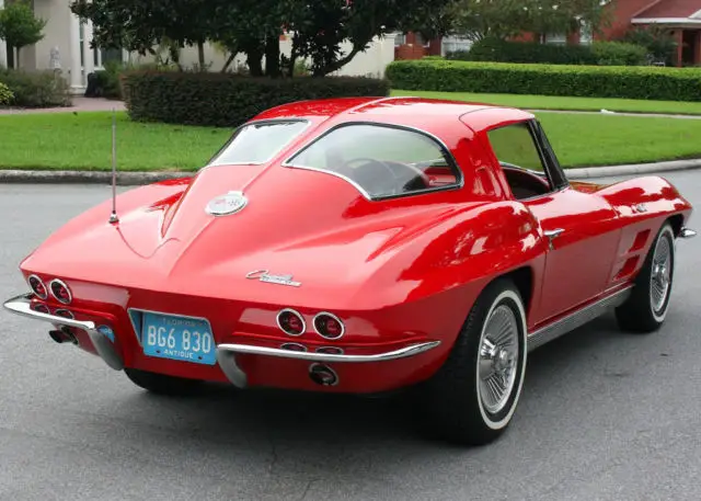nut & bolt restored -1963 chevrolet corvette split window coupe - 300 miles