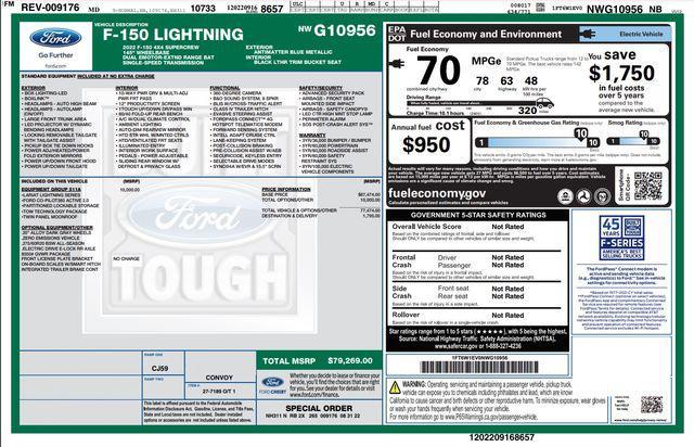 2022 ford f-150 lightning lariat