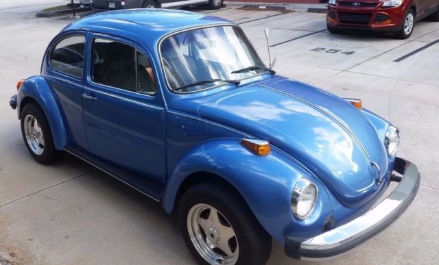 1975 volkswagen super beetle restored fuel injected sedan sunroof vw bug