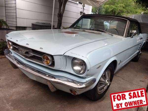 1966 ford mustang convertible 4 speed manual trans 8 cylinder project car
