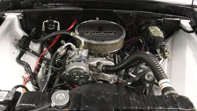 classic vintage chrome c10 stepside 327 v8 auto transmission white