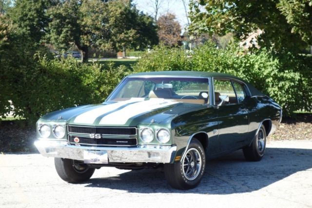 chevrolet chevelle forest green with 5,691 miles, for sale!