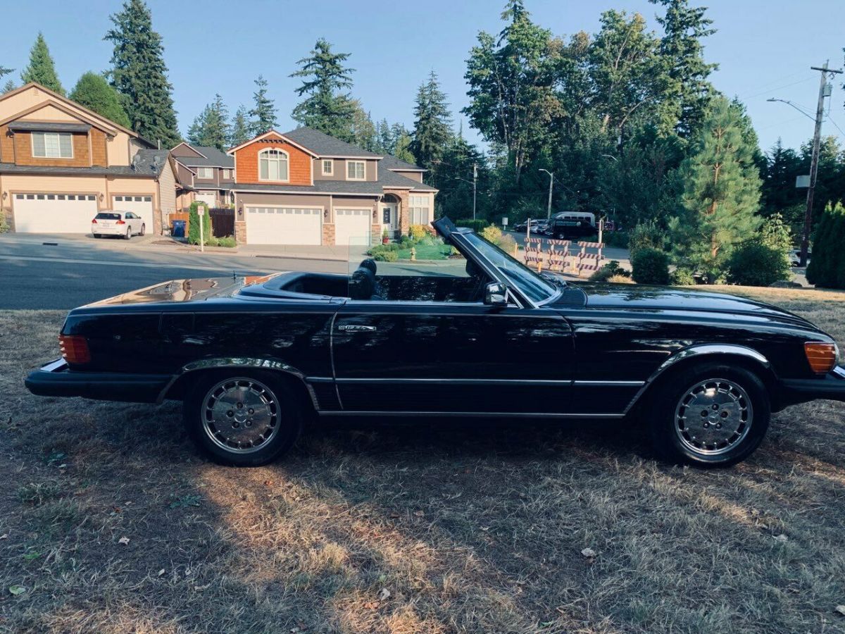 1980 mercedes 450 sl black on black