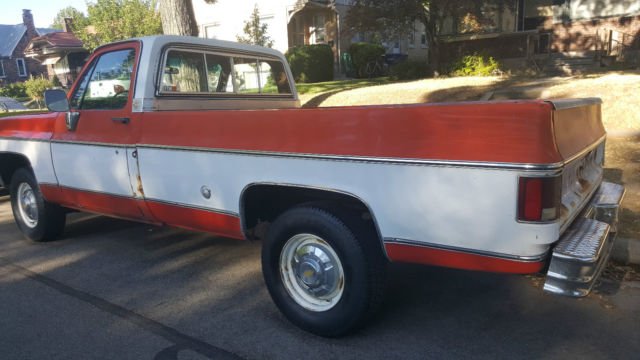 no reserve!!! 1974 chevrolet c-20 3/4 ton long bed with great running 350