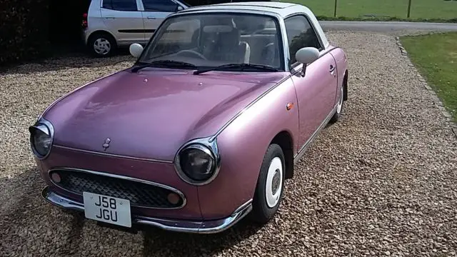 nissan figaro metallic pink 1991, 74,000 miles