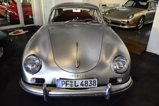1957 porsche 356 a coupe silver over red restored awesome