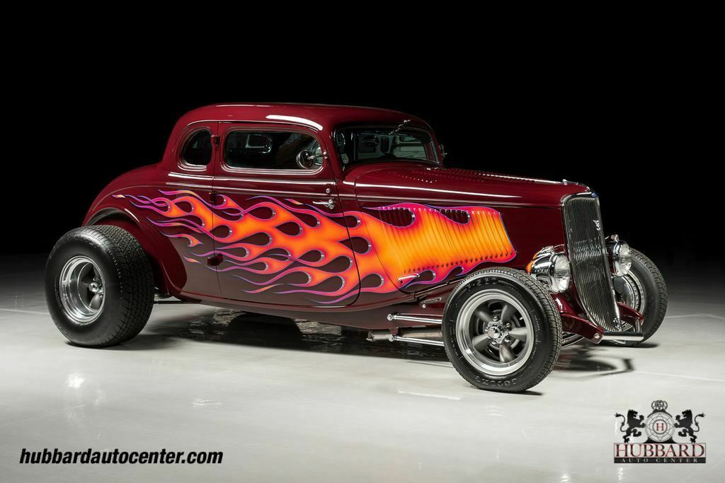 1933 ford 5 widnow coupe hot rod, best of the best, flames by famous art himsl!