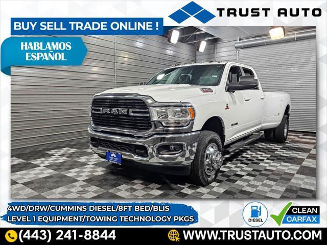 2021 ram 3500 big horn 4wd crew cab 8ft bed dually cummins diesel pickup truck