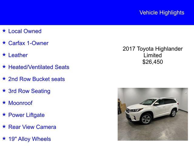 2017 toyota highlander limited