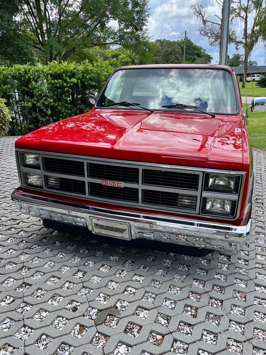 1984 gmc sierra 1500 pickup red rwd automatic c-10