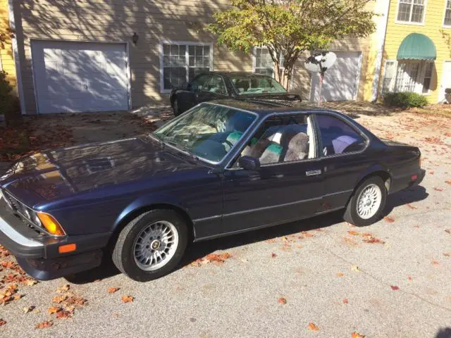blue 1987 bmw 635 csi