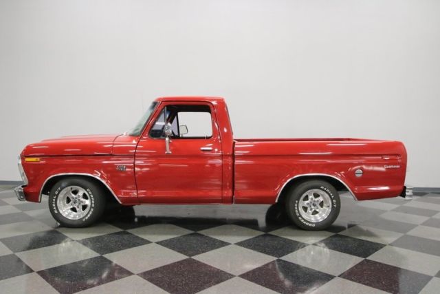 1974 ford f-100 16190 miles candy apple red pickup truck 351 windsor v8 3 speed
